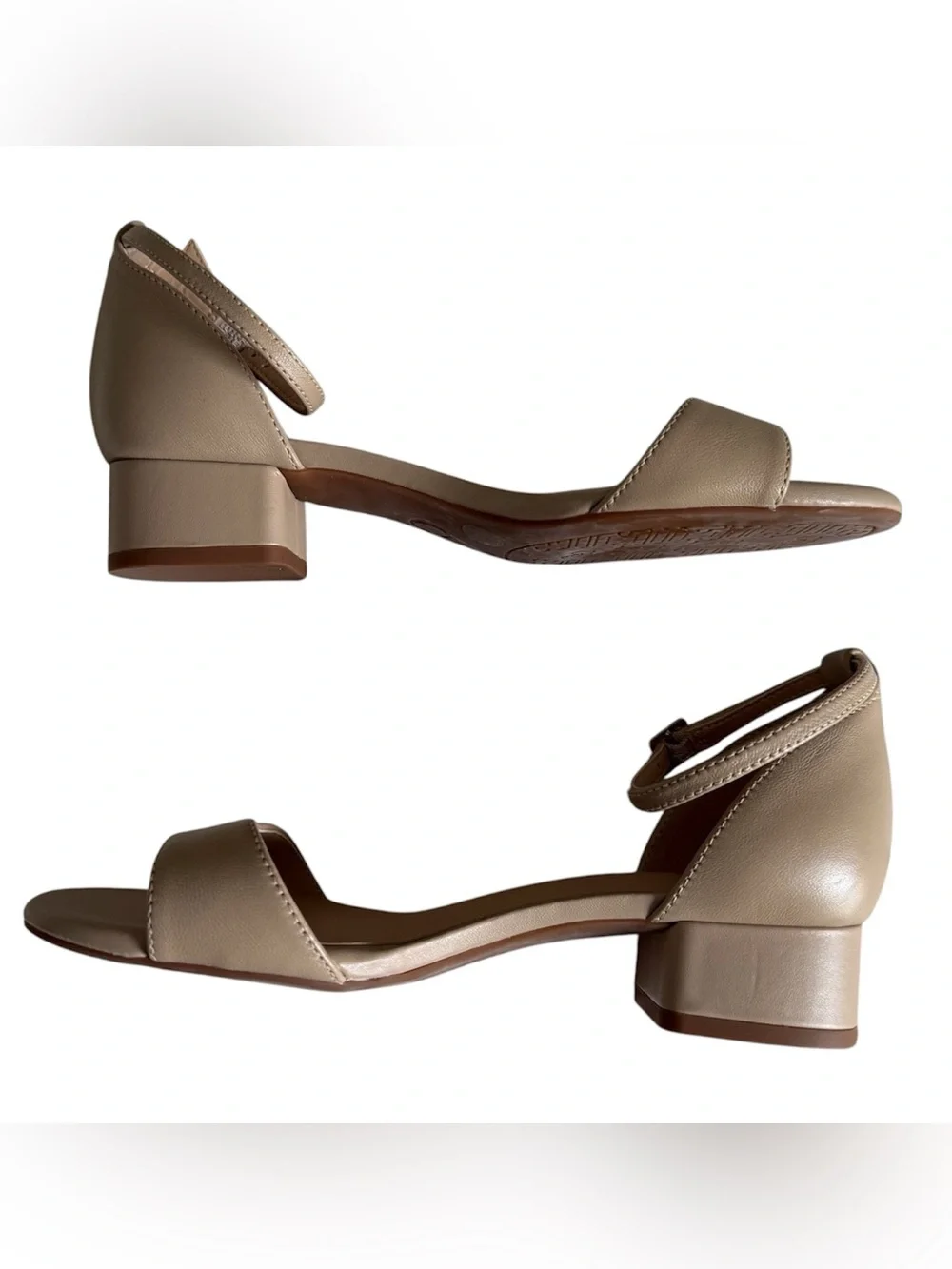 NWOB GB Girls Spanish Sand Ankle Strap Block Heel Leather Dress Sandal Size 2